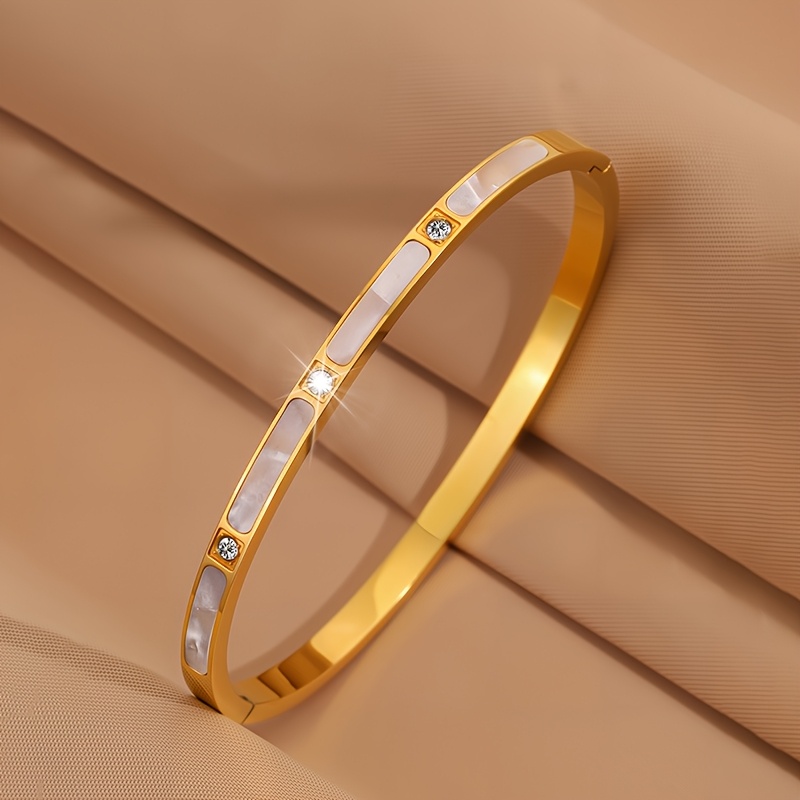 3pcs 18K Golden-Plated Minimalist Bracelets Set, Unisex Gift